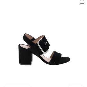 Stuart Weitzman Black Chunky Heel "city block" Sandals
